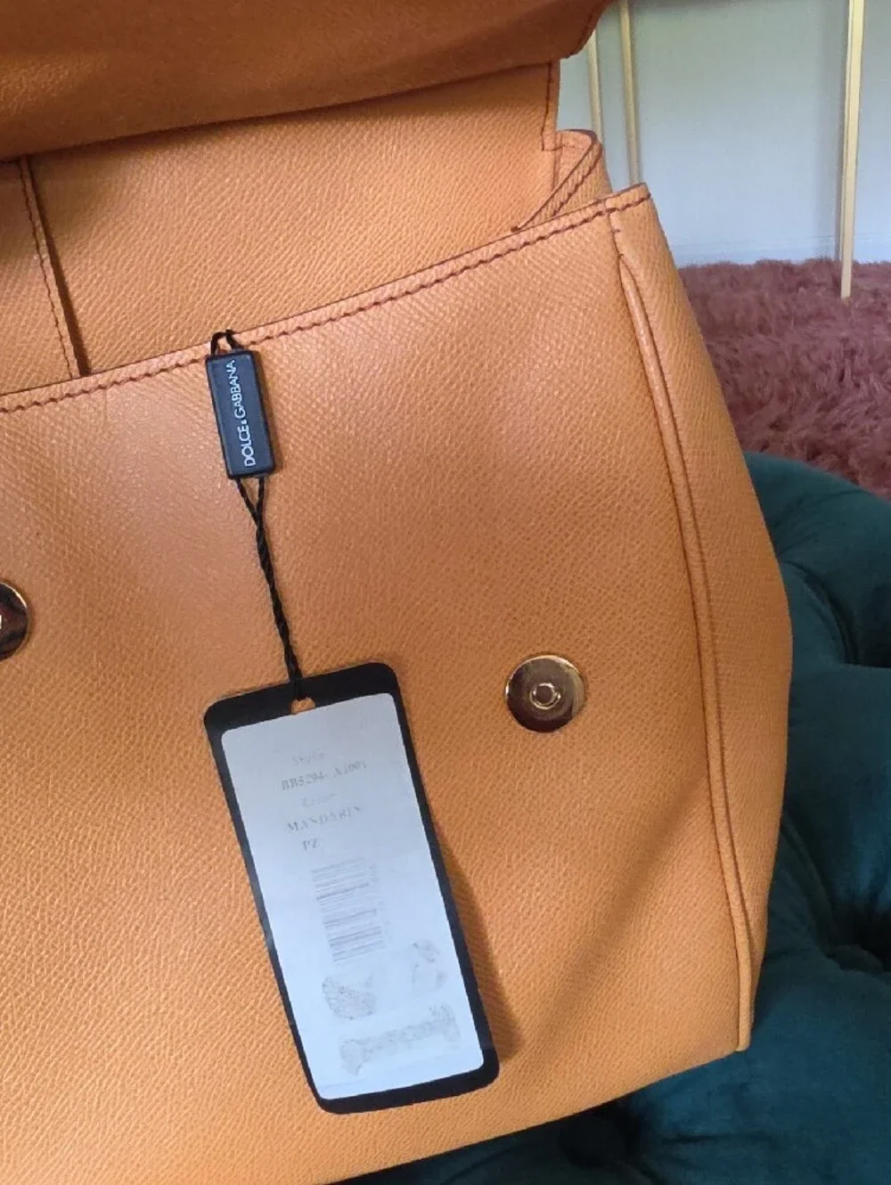Dolce & Gabbana Sicily Large  Leather Top-Handle Satchel In Yellow Mustard